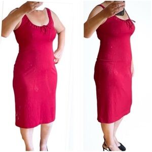 Bodycon Red stretch knit dress Nicole Miller